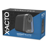 X-ACTO® Model 19501 Mighty Mite Home Office Electric Pencil Sharpener, AC-Powered, 3.5 x 5.5 x 4.5, Black/Gray/Smoke (EPI19501X)