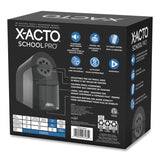 X-ACTO® Model 1670 School Pro Classroom Electric Pencil Sharpener, AC-Powered, 4 x 7.5 x 7.5, Black/Gray/Smoke (EPI1670X)