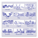 AT-A-GLANCE® Illustrator’s Edition Wall Calendar, Victorian Illustrations Artwork, 12 x 12, White/Blue Sheets, 12-Month (Jan to Dec): 2024 (AAGG100017)
