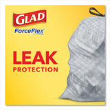 Glad® ForceFlex Kitchen Drawstring Trash Bags, 13 gal, 23.75" x 25.4", White, 120/Box (CLO79158) Box of 120