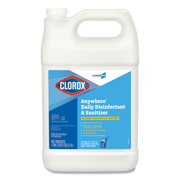 Clorox® Anywhere Hard Surface Sanitizing Cleaner, 128 oz Bottle, 4/Carton (CLO31651)