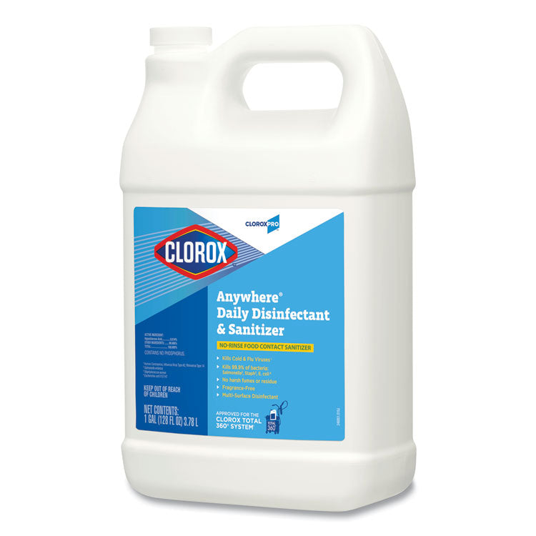 Clorox® Anywhere Hard Surface Sanitizing Cleaner, 128 oz Bottle, 4/Carton (CLO31651)