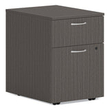 HON® Mod Mobile Pedestal, Left or Right, 2-Drawers: Box/File, Legal/Letter, Slate Teak, 15" x 20" x 20" (HONPLPMBFLS1)