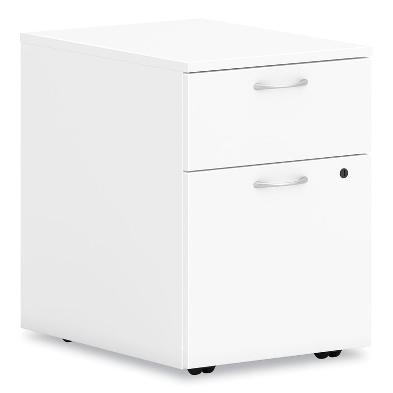 HON® Mod Mobile Pedestal, Left or Right, 2-Drawers: Box/File, Legal/Letter, Simply White, 15" x 20" x 20" (HONPLPMBFLP1) Each