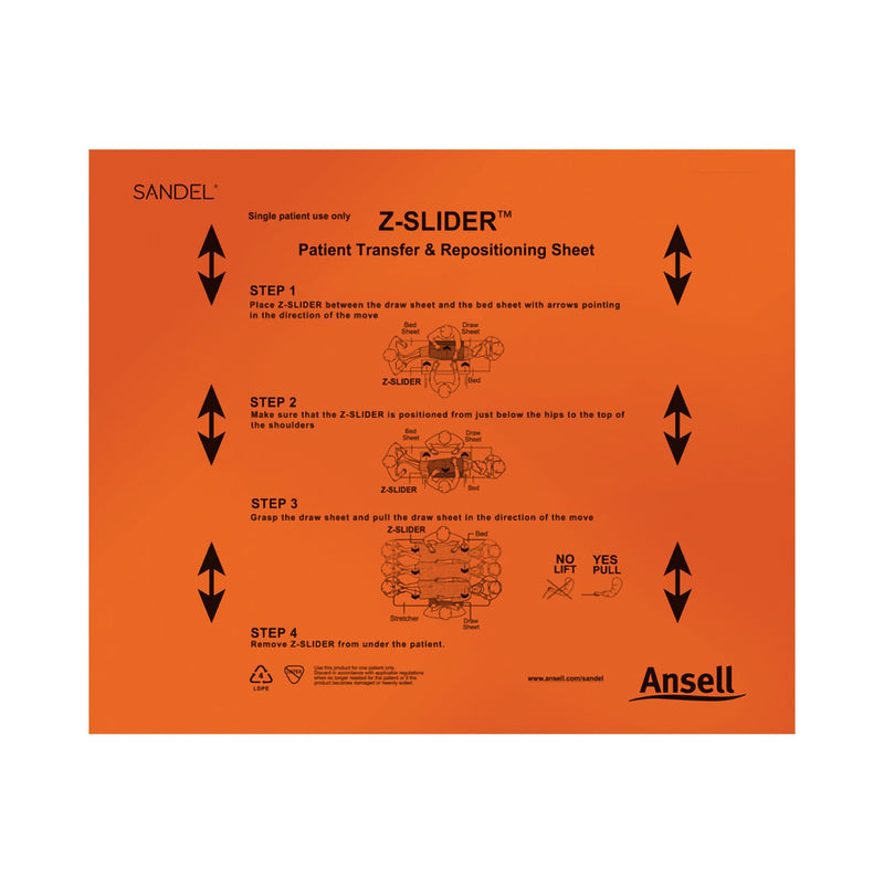 Z-Slider™ Transfer Sheet Orange 33 X 39 Inch Without Handles (663441_CS) 60/CS