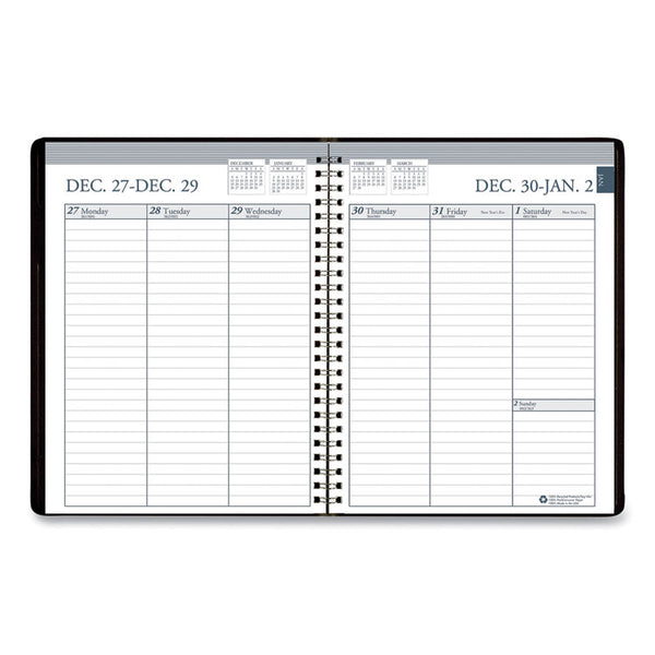 House of Doolittle™ Recycled Weekly Appointment Book Ruled without Appointment Times, 8.75 x 6.88, Black Cover, 12-Month (Jan to Dec): 2026 (HOD25802) Each