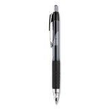 uniball® Signo 207 Gel Pen, Retractable, Medium 0.7 mm, Black Ink, Clear/Black Barrel, 8/Pack (UBC1756584) Pack of 8