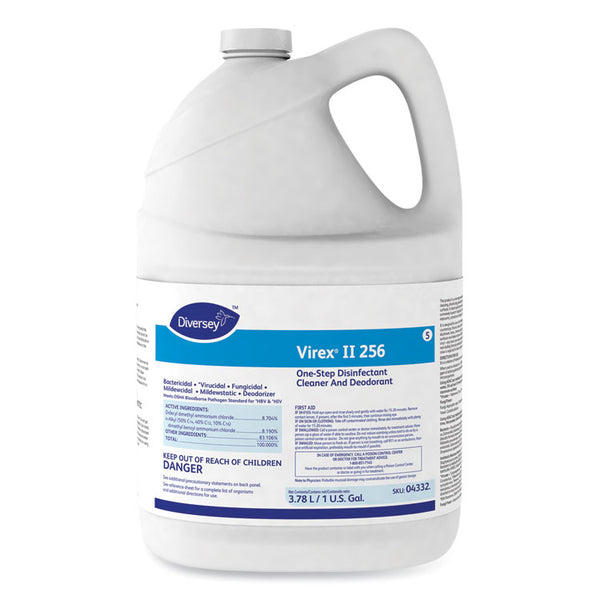 Diversey™ Virex II 256 One-Step Disinfectant Cleaner Deodorant Mint, 1 gal, 4 Bottles/CT (DVO04332)