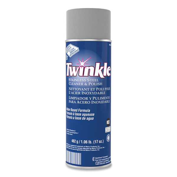 Twinkle® Stainless Steel Cleaner and Polish, 17 oz Aerosol Spray, 12/Carton (DVO991224) Case of 12