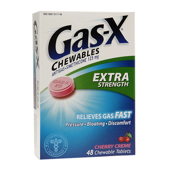 Gas-X® Gas Relief 125 mg Strength Chewable Tablet 48 per Bottle (1189580_BT) 1/BT