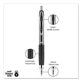 uniball® Signo 207 Gel Pen, Retractable, Medium 0.7 mm, Black Ink, Clear/Black Barrel, 8/Pack (UBC1756584) Pack of 8