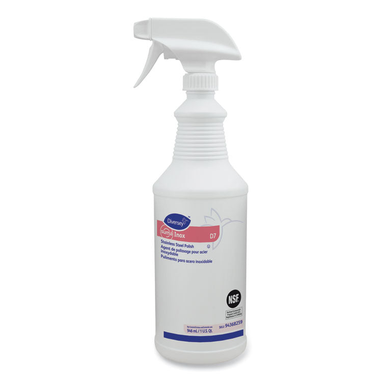 Suma® Suma Inox D7, 32 oz Spray Bottle, 6/Carton (DVO94368259) Case of 6