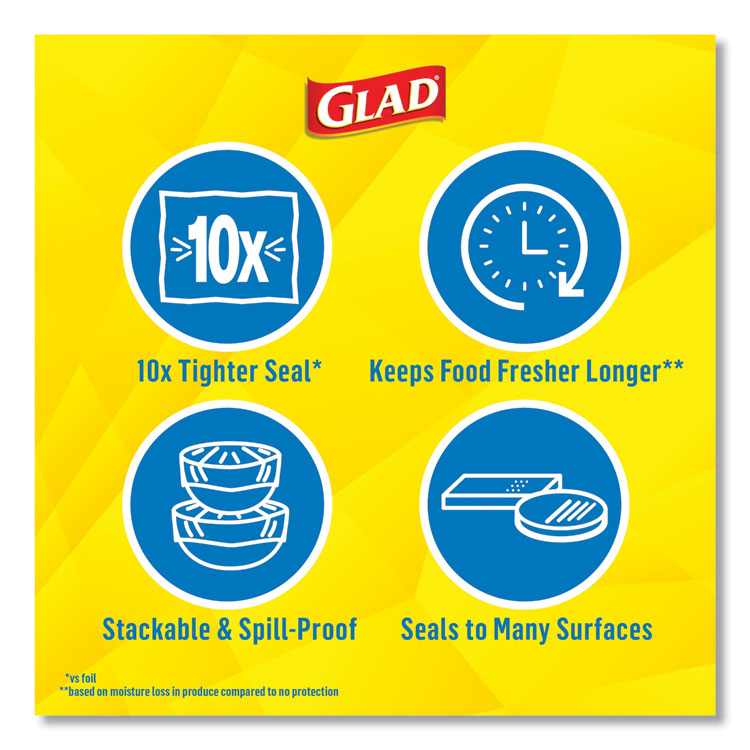 Glad® Press'n Seal Food Plastic Wrap, 70 Square Foot Roll, 12 Rolls/Carton (CLO70441)