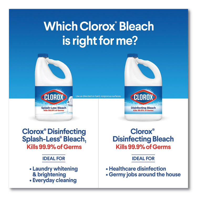 Clorox® Regular Bleach with CloroMax Technology, 43 oz Bottle, 6/Carton (CLO32260)