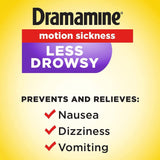 Dramamine® Motion Sickness All Day Less Drowsy Nausea Relief 25 mg Strength Tablet 8 Per Box (1231452_BX) 8/BX