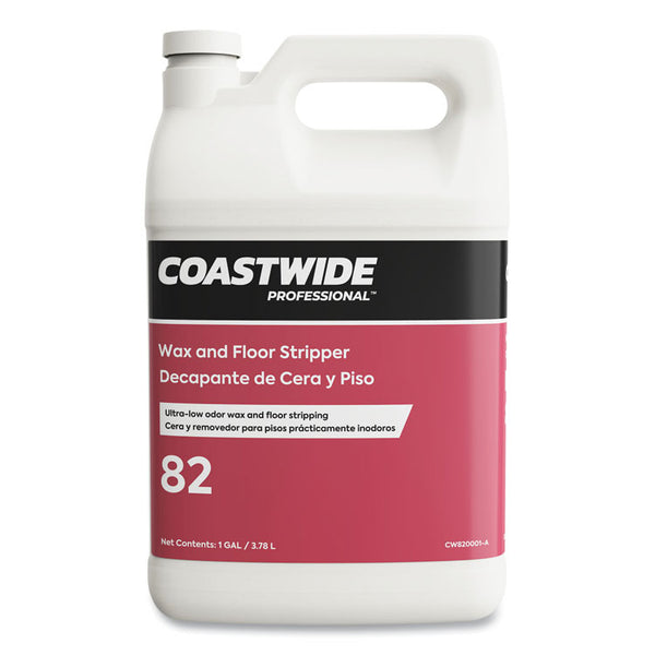 Coastwide Professional™ Wax and Floor Stripper, Ultra-Low Odor Soap Scent, 1 gal Bottle, 4/Carton (CWZ815054)
