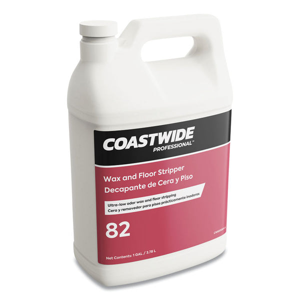 Coastwide Professional™ Wax and Floor Stripper, Ultra-Low Odor Soap Scent, 1 gal Bottle, 4/Carton (CWZ815054)