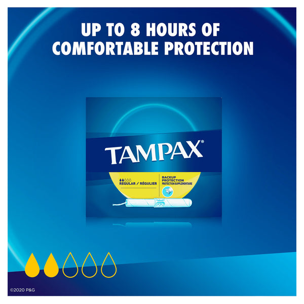 Tampax® Tampon Regular Absorbency Cardboard Applicator Individually Wrapped (783577_BX) 40/BX