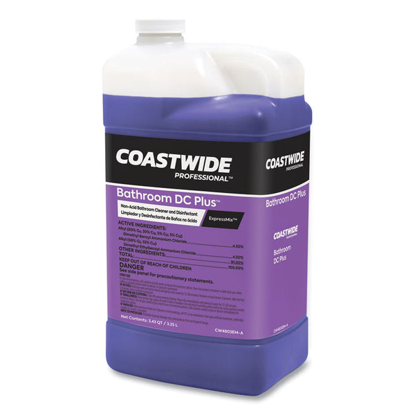 Coastwide Professional™ Bathroom DC Plus Cleaner and Disinfectant Concentrate for ExpressMix, Fresh Scent, 110 oz Bottle, 2/Carton (CWZ24321406)
