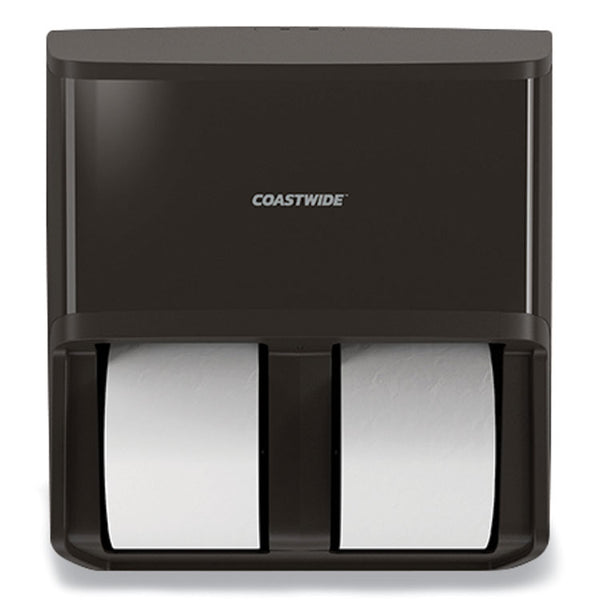 Coastwide Professional™ J-Series Quad Bath Tissue Dispenser, 13.52 x 7.51 x 14.66, Black (CWZ24405518)