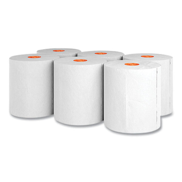 Coastwide Professional™ J-Series Hardwound Paper Towels, 1-Ply, 8" x 800 ft, White, 6 Rolls/Carton (CWZ24405976)