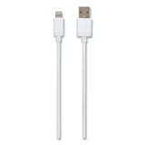 NXT Technologies™ Braided Apple Lightning Cable to USB-A Cable, 6 ft, White (NXT24383997) Each