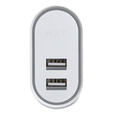 NXT Technologies™ Wall Charger, Two USB-A Ports, White (NXT24384004)