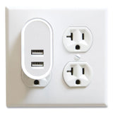 NXT Technologies™ Wall Charger, Two USB-A Ports, White (NXT24384004)