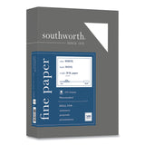 Southworth® 25% Cotton Business Paper, 95 Bright, 20 lb Bond Weight, 8.5 x 11, White, 500 Sheets/Ream (SOU403C) Each