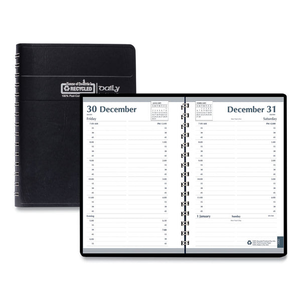 House of Doolittle™ Memo Size Daily Appointment Book with 15-Minute Schedule, 8 x 5, Black Cover, 12-Month (Jan to Dec): 2026 (HOD28802) Each