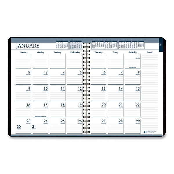 House of Doolittle™ Recycled Wirebound Weekly/Monthly Planner, 11 x 8.5, Black Cover, 12-Month (Jan to Dec): 2026 (HOD28302) Each