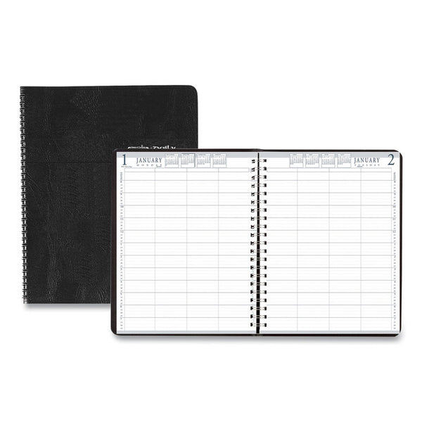 House of Doolittle™ Four-Person Group Practice Daily Appointment Book, 11 x 8.5, Black Cover, 12-Month (Jan to Dec): 2026 (HOD28202) Each