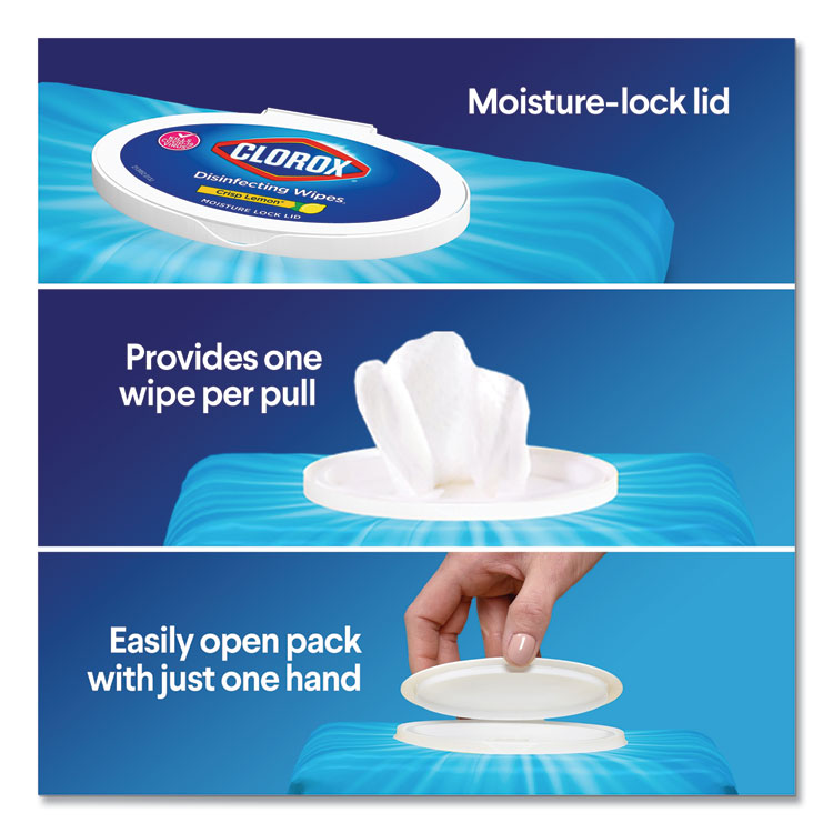 Clorox® Disinfecting Wipes, Easy Pull Pack, 1-Ply, 8 x 7, Fresh Scent, White, 75 Towels/Box, 6 Boxes/Carton (CLO31430)