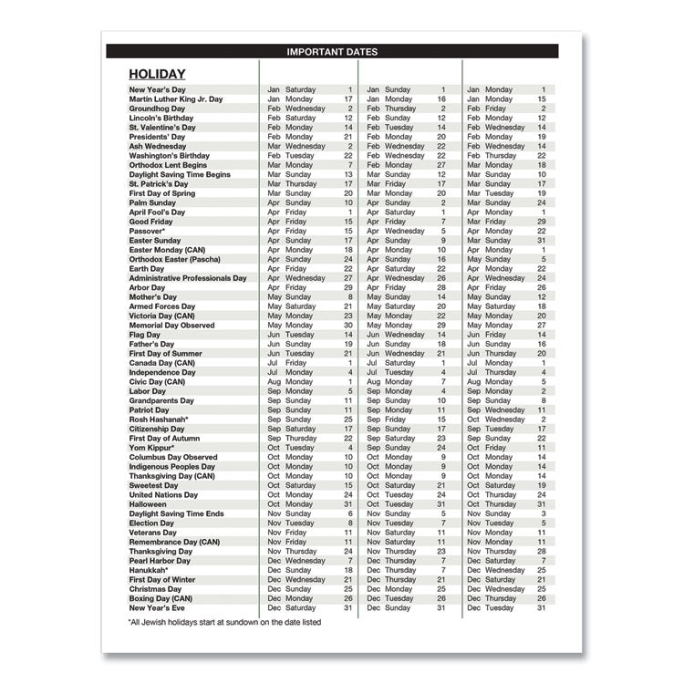 House of Doolittle™ Recycled Monthly 5-Year/62-Month Planner, 11 x 8.5, Black Cover, 62-Month: Dec 2025 to Jan 2031 (HOD262502) Each