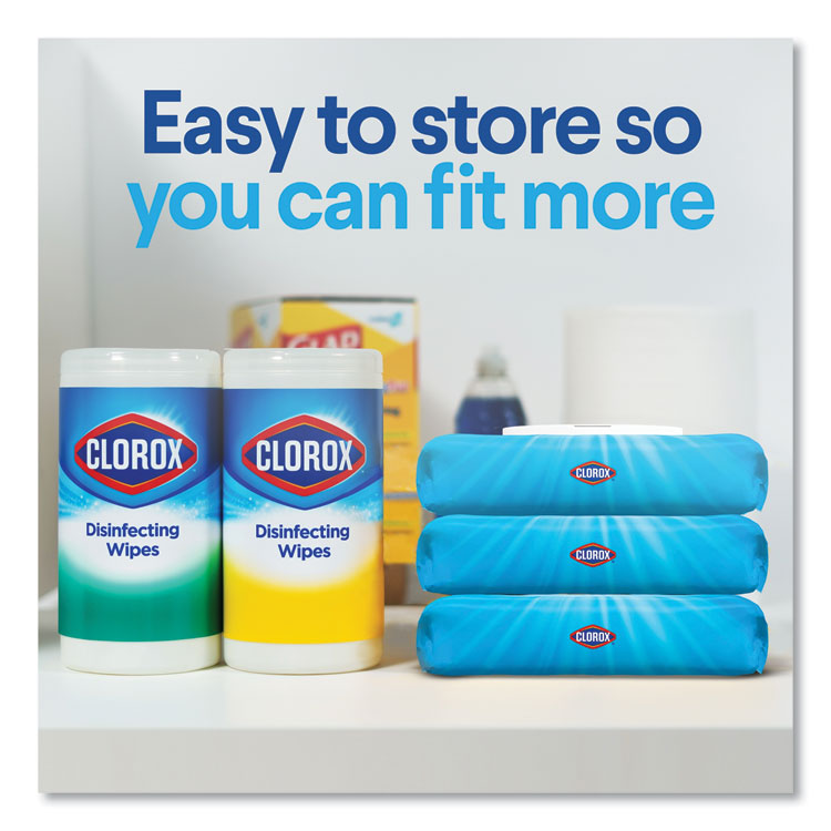 Clorox® Disinfecting Wipes, Easy Pull Pack, 1-Ply, 8 x 7, Lemon Scent, White, 75 Towels/Box, 6 Boxes/Carton (CLO31404)