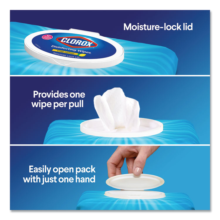 Clorox® Disinfecting Wipes, Easy Pull Pack, 1-Ply, 8 x 7, Fresh Scent, White, 75 Towels/Box (CLO31430EA)