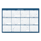 House of Doolittle™ Recycled Poster Style Reversible/Erasable Yearly Wall Calendar, 66 x 33, White/Blue/Gray Sheets, 12-Month (Jan to Dec): 2024 (HOD3962)