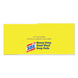 S.O.S.® Steel Wool Soap Pads, 2.4 x 3, Steel, 15 Pads/Box, 12 Boxes/Carton (CLO88320CT) Carton of 12