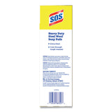 S.O.S.® Steel Wool Soap Pads, 2.4 x 3, Steel, 15 Pads/Box, 12 Boxes/Carton (CLO88320CT) Carton of 12