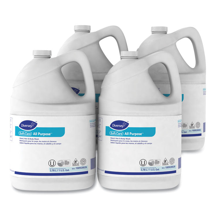 Diversey™ Soft Care All Purpose Liquid, Gentle Floral, 1 gal Bottle, 4/Carton (DVO100920026)