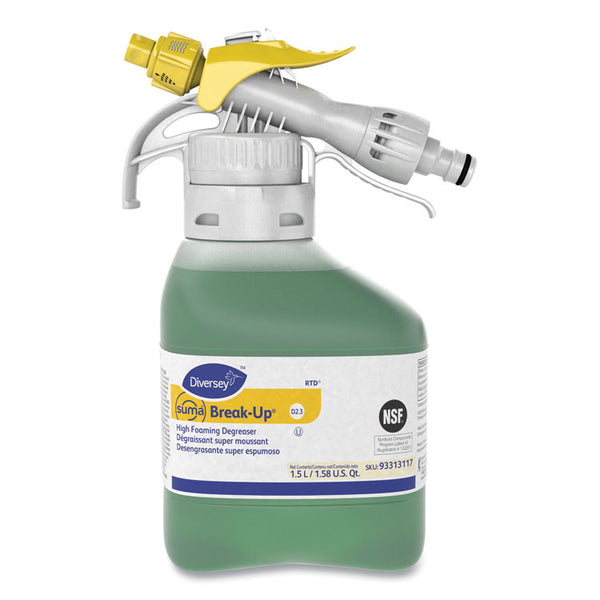 Diversey™ Suma Break-Up Heavy-Duty Foaming Grease-Release Cleaner, 1,500 mL Bottle, 2/Carton (DVO93313117)