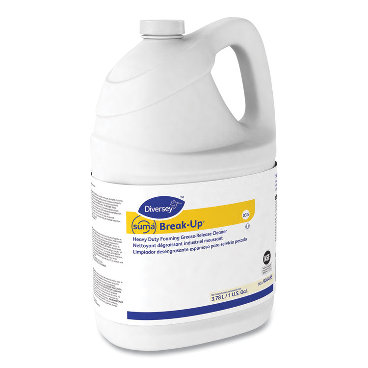Diversey™ Suma Break-Up Heavy-Duty Foaming Grease-Release Cleaner, 1 gal Bottle, 4/Carton (DVO904495)