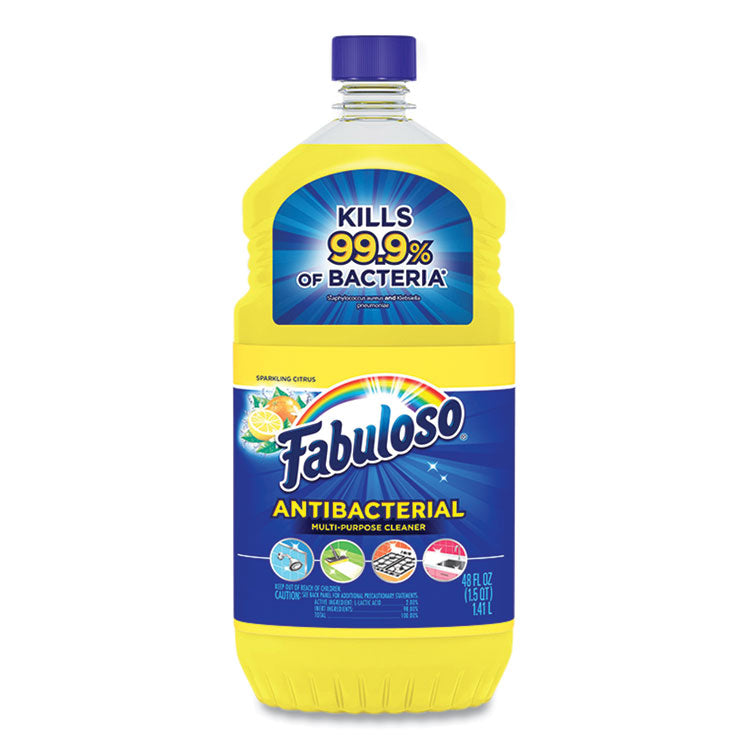 Fabuloso® Antibacterial Multi-Purpose Cleaner, Sparkling Citrus Scent, 48 oz Bottle (CPC98557EA) Each