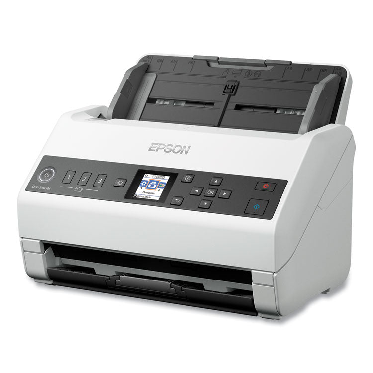 Epson® DS-730N Network Color Document Scanner, 600 dpi Optical Resolution, 100-Sheet Duplex Auto Document Feeder (EPSB11B259201) Each