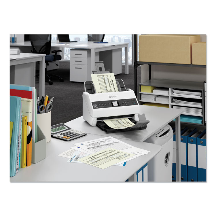 Epson® DS-730N Network Color Document Scanner, 600 dpi Optical Resolution, 100-Sheet Duplex Auto Document Feeder (EPSB11B259201) Each