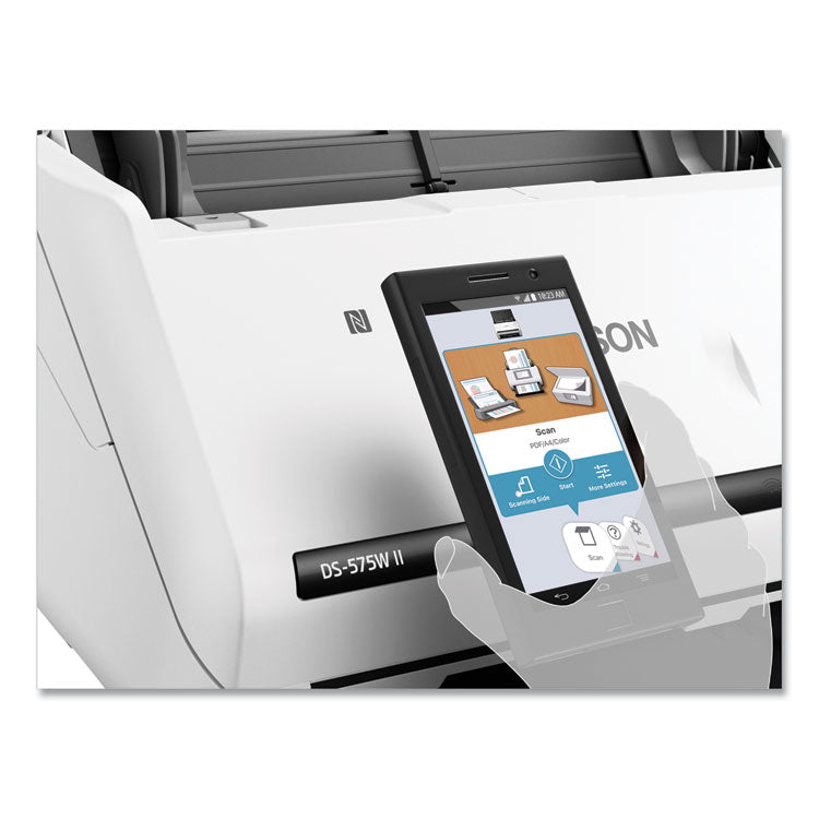 Epson® DS-575W II Wireless Color Duplex Document Scanner, 600 dpi Optical Resolution, 50-Sheet Duplex Auto Document Feeder (EPSB11B263202) Each