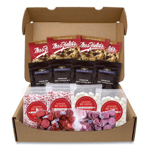 Snack Box Pros Always Be Mine Valentine's Day Box, Cocoa/Marshmallows/Candy/Cookies, 5 lb Box, 14 Packets/Box, Ships in 1-3 Business Days (GRR70000119) Each