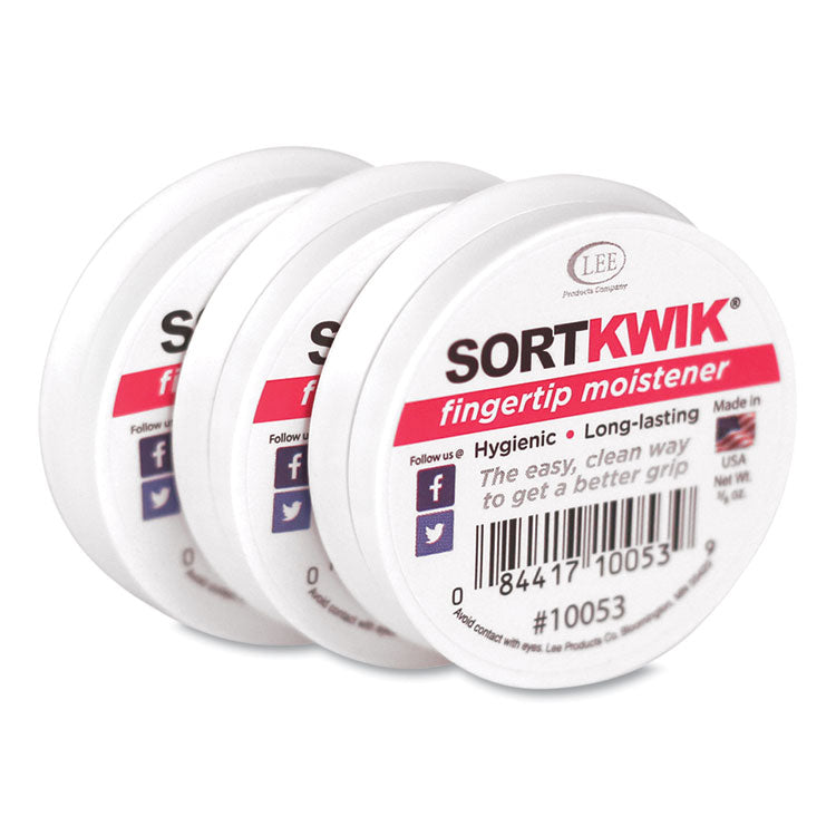 LEE Sortkwik Fingertip Moisteners, 0.38 oz, Pink, 3/Pack (LEE10053) Pack of 3