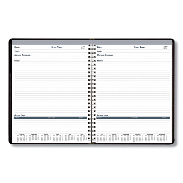 House of Doolittle™ Recycled Meeting Note Planner, 11 x 8.5, Black Cover, 12-Month (Jan to Dec): 2026 (HOD583992) Each