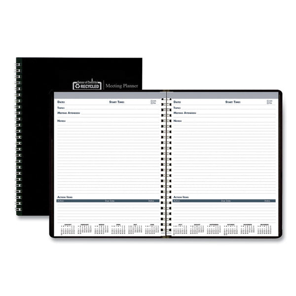 House of Doolittle™ Recycled Meeting Note Planner, 11 x 8.5, Black Cover, 12-Month (Jan to Dec): 2026 (HOD583992) Each